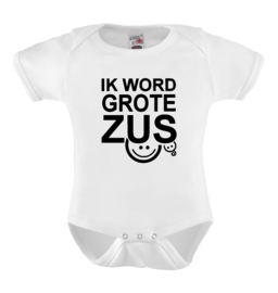 Baby romper: Ik word grote zus (gezichtje)