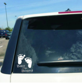 Autosticker: Baby on board zwart