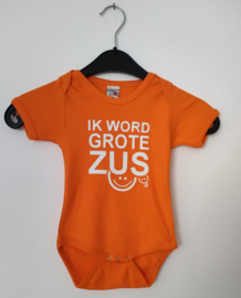 Baby romper: Ik word grote zus | mt 80