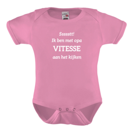 Baby romper: Ssssstt! ik ben met opa Vitesse aan het kijken