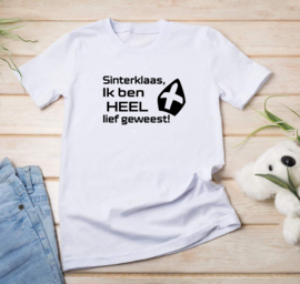 Kinder T-shirt: Sinterklaas ik ben heel lief geweest