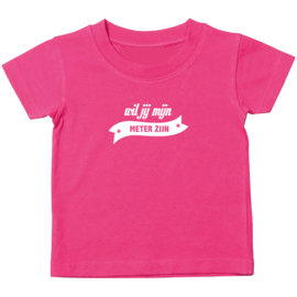 Kinder T-shirt met de opdruk: Wil jij mijn meter zijn