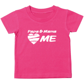 Kinder T-shirt: Papa & Mama love me