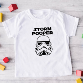 Kinder T-shirt met de opdruk: Storm pooper