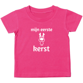 Kinder T-shirt met de opdruk: Mijn eerste kerst