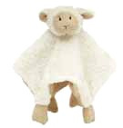 Creme Lammy tuttle 24 cm met rammelaar