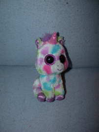 AJ-1772  Ty Beanie Boo eenhoorn Wishful 2014 - 16 cm