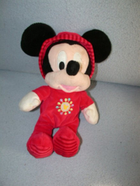 M-477  Nicotoy muis Mickey Mouse in pyjama - 27 cm