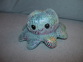 KP-2762  Moody octopus, lichtblauw metallic - 18 cm