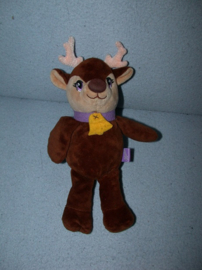 AJ-1836  Milka rendier met kerstklok  - 24 cm
