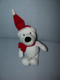 B-1684  Kinder/Ferrero ijsbeer Enno met kerstmuts - 25 cm