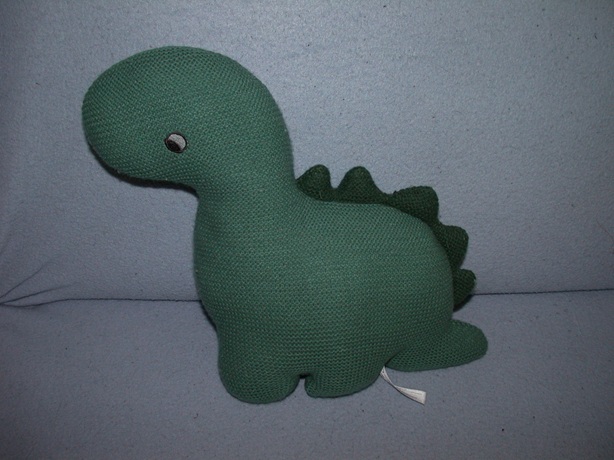 AJ-1786  Hema gebreide dinosaurus - 29 x 38 cm