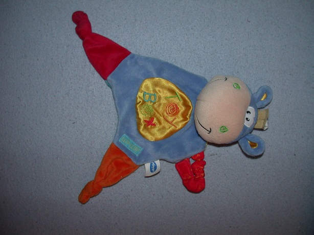 AJ-1342  Playgro kroeldoekje/speendoekje ezel
