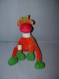 AJ-1297  Happy Horse giraffe met verband om poot en nek - 23 cm