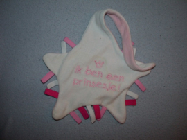 PS-1309  Merkloos labeldoekje " ik ben een prinsesje" - Wibra?