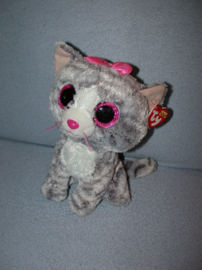KP-2735  Gloednieuw! Ty Beanie Buddy poes Kiki 2018 - 23 cm