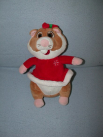 AJ-1205  Albert Heijn hamster als Kerstman/meisje - 26 cm