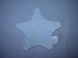 QZ-1093  Kleine Helden kroeldoekje ster, wit/lichtblauw