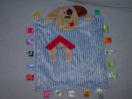 H-812  Kids II  Taggies kroeldoek/labeldoek/Peek-a/Boo blanket hond