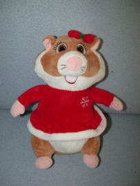 AJ-1205  Albert Heijn hamster als Kerstman/meisje - 26 cm