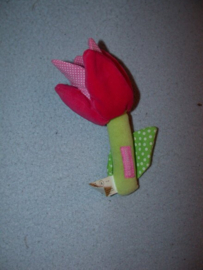 AJ-1147  Hema rammelaar tulp / bloem - 15 cm