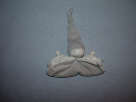 PS-1424  Difrax softdoek klein, lichtgrijs/wit