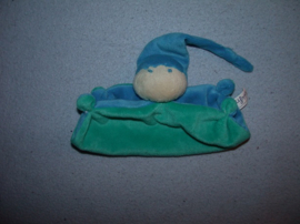 PS-909  Difrax softdoek klein, donkergroen/hardblauw