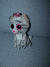 KP-2316  Ty Beanie Boo poes Kiki 2018 met strik - 15 cm
