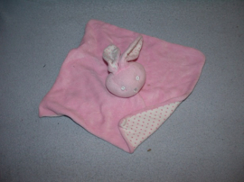 K-1245  Bambino kroeldoekje konijn, rose met stipjes