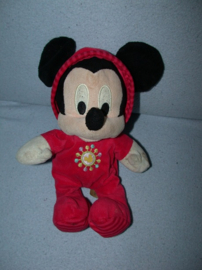 M-477  Nicotoy muis Mickey Mouse in pyjama - 27 cm