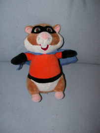 AJ-1275  Albert Heijn hamster/superheld met cape - 27 cm