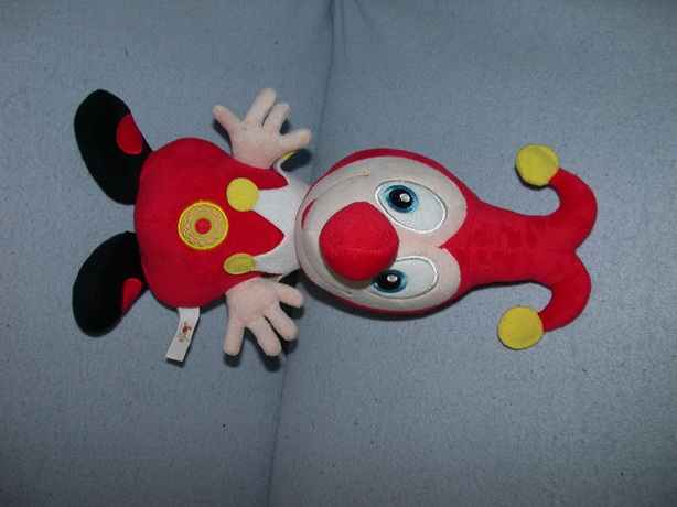 AJ-1625  Tiamo/Efteling clown Jokie, ongevulde bolletjes - 32 cm