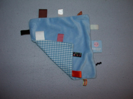 PS-1446  Snoozebaby labeldoekje, langere velours/tricot