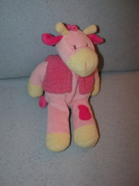 AJ-492  Eddy Toys giraffe met vest - 29 cm