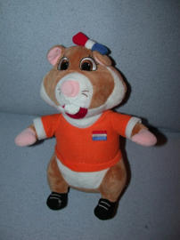 AJ-1776  Albert Heijn hamster als voetballer - meisje - 27 cm - geen bal