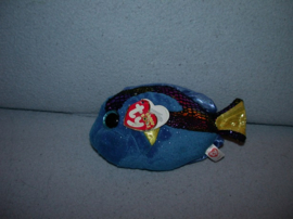 QZ-1299  Gloednieuw! Ty Beanie Boo vis Aqua 2017  - 21 cm