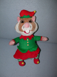 AJ-1960  Albert Heijn hamster Kerstelf - 33 cm