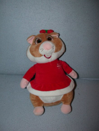 AJ-1205  Albert Heijn hamster als Kerstman/meisje - 26 cm