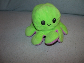 KP-2763  Moody octopus, paars/appelgroen - 19 cm