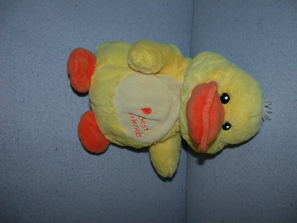 E-614  Nicotoy handpop eend Best Friends - 25 cm