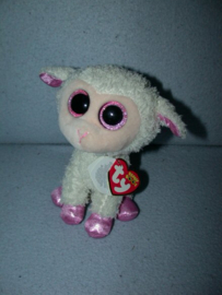 QZ-1221  Gloednieuw! Ty Schaapje Beanie Boo Lamb Twinkle 2017 - 15 cm