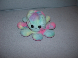 KP-2757  Moody octopus, pastelkleuren - 20 cm