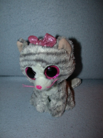 KP-2316  Ty Beanie Boo poes Kiki 2018 met strik - 15 cm