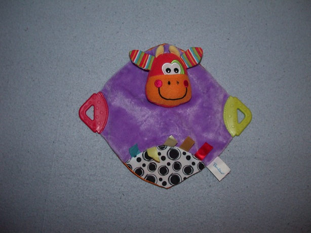 KP-1896  Bambino/Playgro kroeldoekje koe met bijtstukken