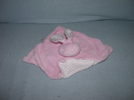 K-1245  Bambino kroeldoekje konijn, rose met stipjes