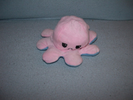 KP-2759 Moody octopus, lichtrose/hardblauw - 19 cm