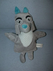 QZ-1127  Fabeltjeskrant handpop Bor de Wolf - 26 cm
