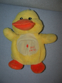 E-614  Nicotoy handpop eend Best Friends - 25 cm