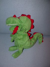 AJ-1208  Ikea handpop draak Läskig - 25 cm