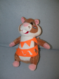 AJ-2124  Albert Heijn hamster met slingers - 25 cm